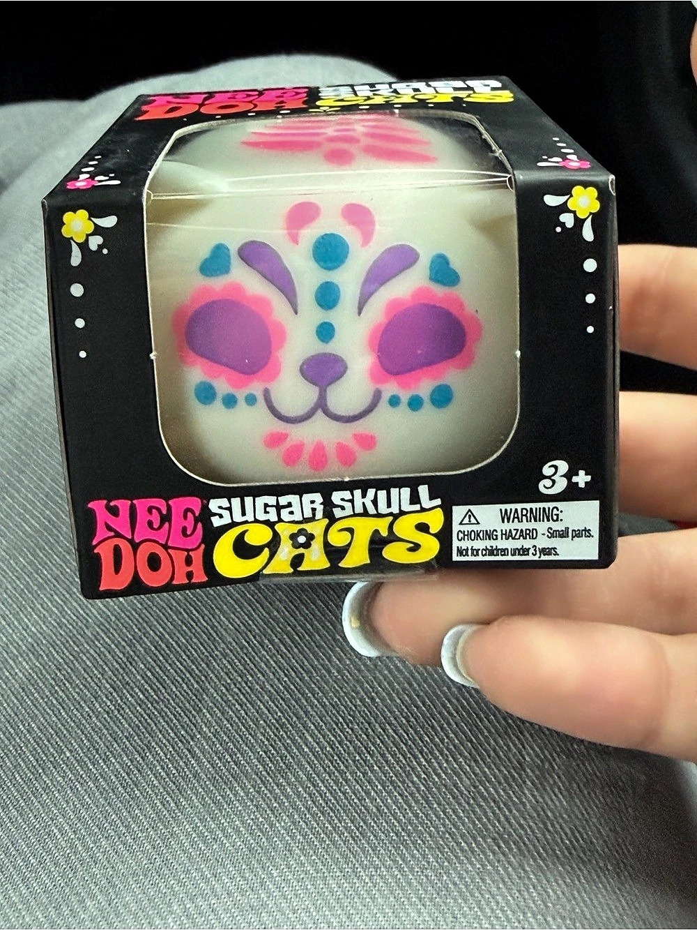 Rare Schylling NeeDoh Sugar Skull Cat